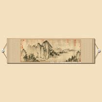 Chibi drawing living room vertical axis antique antique antique six-foot banner landscape soft mounting Chinese painting calligraphy and painting Wu Yuan Zhi
