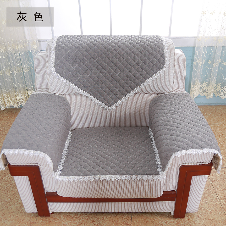 Hội nghị tiếp tân văn phòng đơn sofa trở lại tay vịn khăn vải đệm bao gồm chân tắm lanh chống trượt mùa - Ghế đệm / đệm Sofa đệm ghế gỗ đẹp