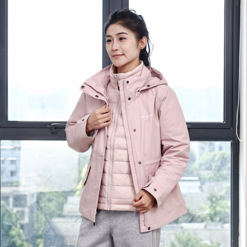 Columbia Columbia down Three-In-One Women's 26 Autumn and Winter New Outdoor Waterproof Jacket Xr9092
