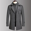 New winter middle-aged men's woolen coat