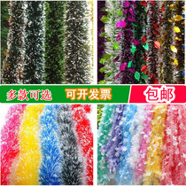 Christmas tree decoration multicolored wool striped ribbon flower New Year's Day decoration striped stage decoration striped