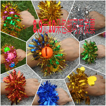 Primary school sports meeting dance table performance props sequined wrist flower headdress rubber band square dance hand flower bracelet