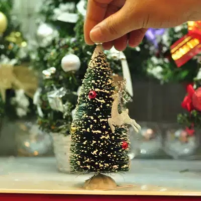Mini Christmas Tree decoration Cedar decoration Christmas gifts Pine counter desktop decoration Shooting props