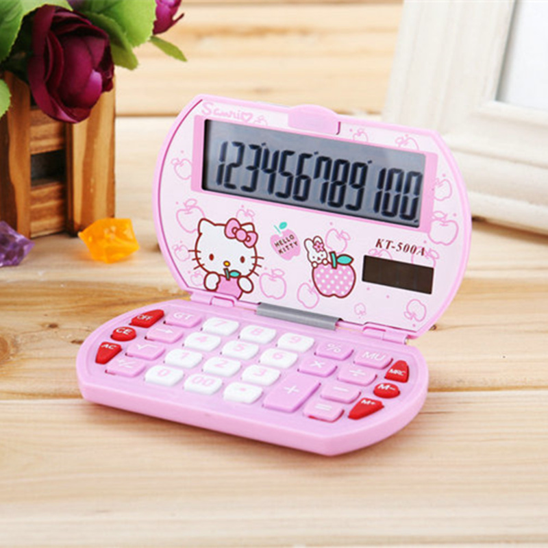 Doraemon machine cute folding cartoon calculator Tinkerbell cat mini flip portable student computer