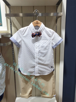 Clothing childrens clothing counter domestic 20 years autumn boys wave point bow tie short sleeve shirt YWA3701K