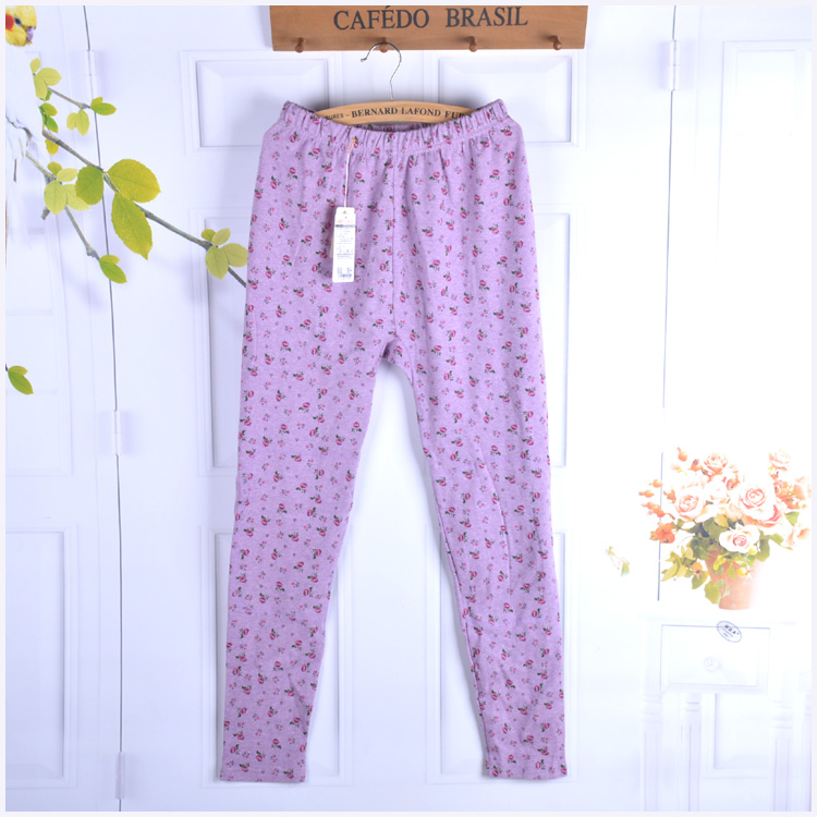 Phụ nữ trung niên và già cotton miếng đệm đầu gối và quần dài nhung cotton cao eo in quần cộng với quần béo cỡ lớn ấm quan am thu dong nam