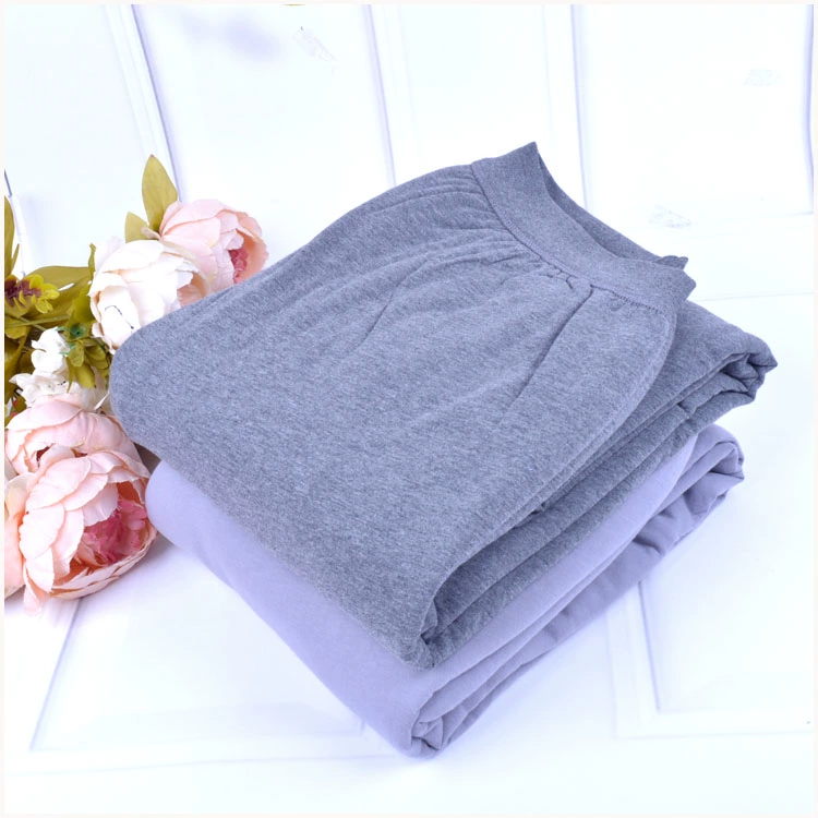 Cộng với quần lửng size lớn cho nam trung niên dày quần cotton một mảnh ba lớp chần ấm quần mỏng bố lỏng