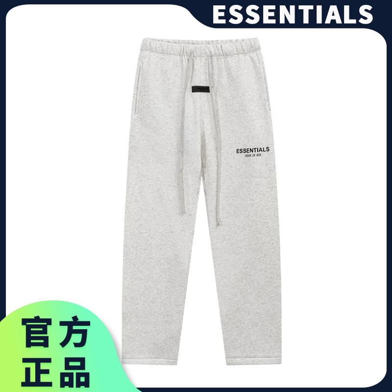 Essentials Men's and Women's Velvet Straight-Leg Casual Sports Fleece-Lined Pants High Street American Style Fog Season 8 Sweatpants