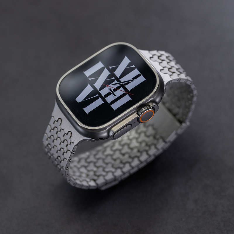 Functional Dual-Magnetic iWatch Strap Stainless Steel Ultra3 Suitable for Apple Watch Applewatch Breathable