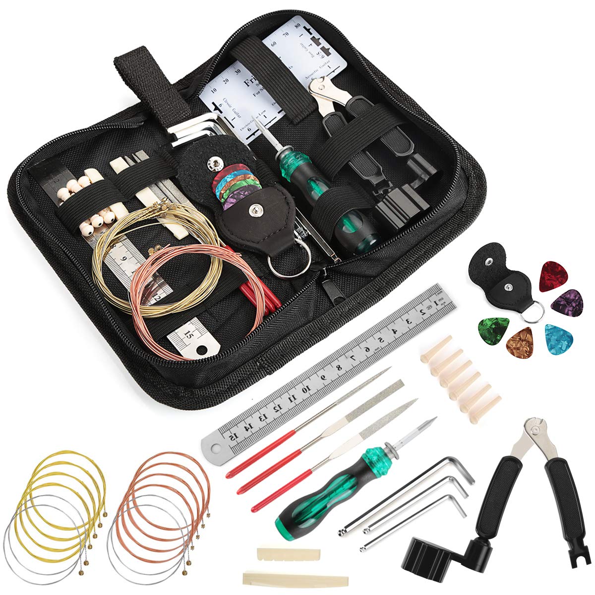 Guitar Strings Tool Kit Guitar Changing Strings Instrumental Strings Suit Steel Strings