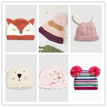 Spot next childrens new pink embroidered knitted baby cap cap cap hat