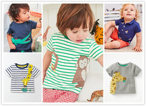 Spot BD MB boy dress boy giraffe monkey striped pure cotton short sleeve round neck T-shirt blouse l