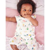 Spot BD MB Scout girls farm rabbit printed organic cotton short sleeves Short climbing one-piece clothes l