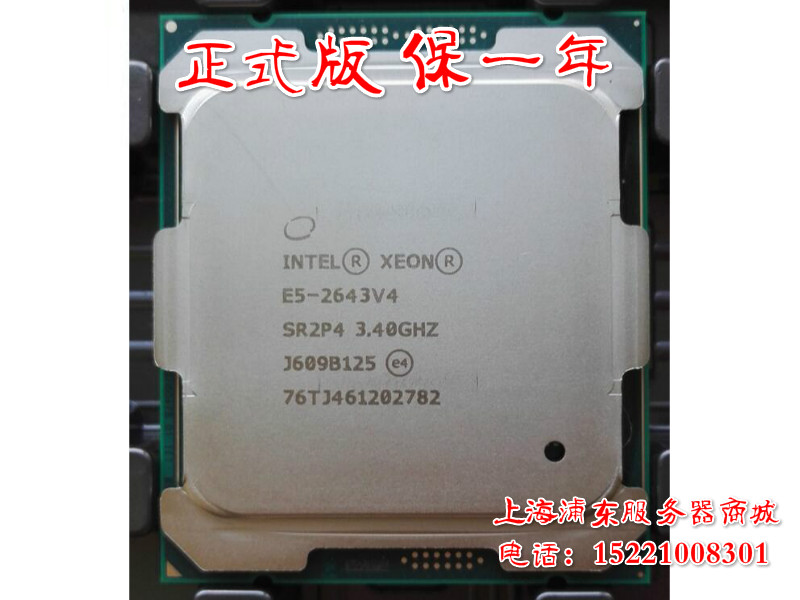 Intel Xeon E5-2643V4 Machine 3 4G 6 Core 12 Execution Official Edition Rendering Operating GPU