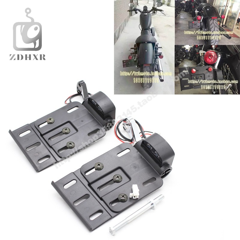 Applicable Harley XL883 1200 Breakthrough Retrofit Side License Plate Racks Domestic License Plate Direct installation