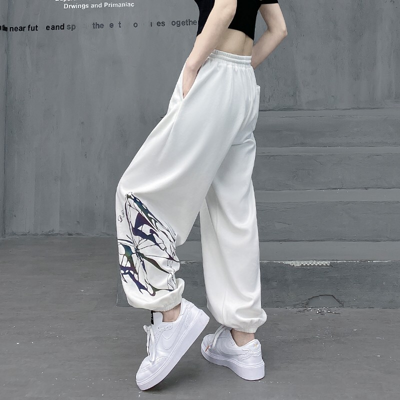 M Brand Trendy Autumn New Collection 2026 Street-Style White Casual Pants Women's Pants Trendy Jogger Sweatpants Loose Wide-Leg Pants M Brand Trendy Autumn New Collection 2026 Street-Style White Casual Pants Women's Pants Trendy Jogger Sweatpants Loose Wide-Leg Pants