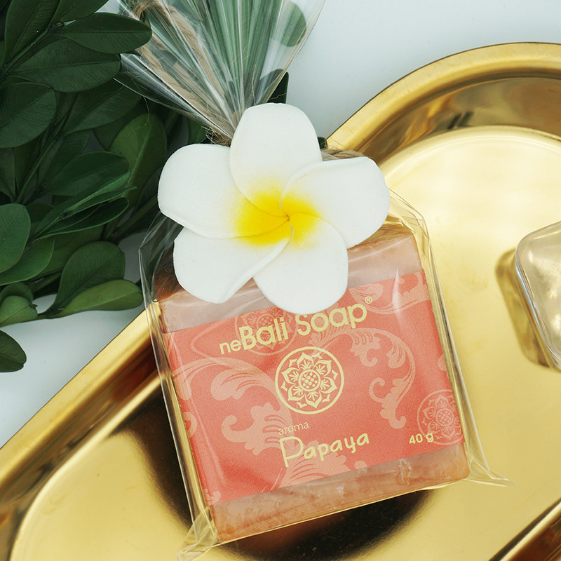 Bali papaya 40g moisturizing cleaning Indonesian Balinese Terrific original Essential Oils Hand Soap Cold Pressed Soap