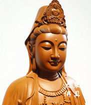 Full solid wood fragrant camphor wood sitting lotus view Buddha statue 40CM48CM high home for the Buddha town house Pau Ping An pendulum