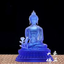 4 inch 7 inch 9 inch glass medicine teacher Buddha statue Buddha statue Buddha Hall home furnishing Buddha crafts decoration glass light