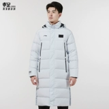 Li Ning, длинная бархатная удерживающая тепло спортивная утепленная куртка, пуховик для отдыха, утиный пух