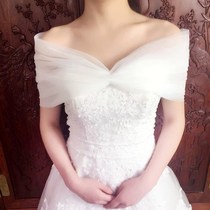 2018 autumn and winter cloak outside lace woolen shawl long sleeve bride arm wedding gauze bridesmaid