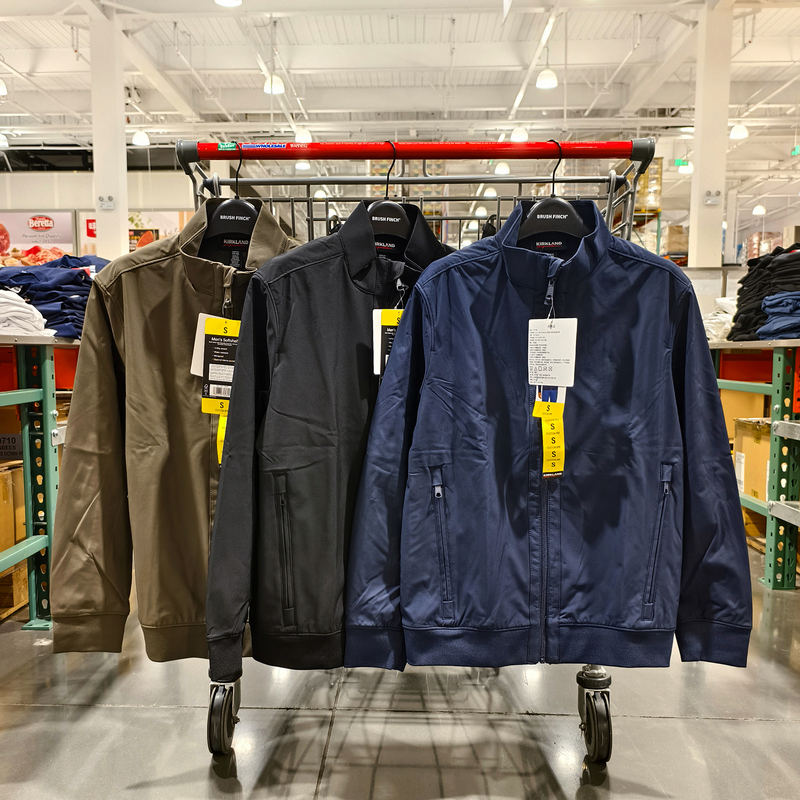 Costco Kirkland Softshell Men's Jacket Harrington Windproof and Water-Repellent Coat