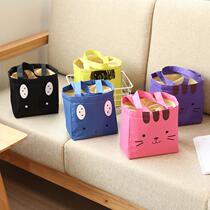 About Lunch Box Bag Lift With Rice Handbag Korean Version New Canvas With Waterproof Female Small Insulation