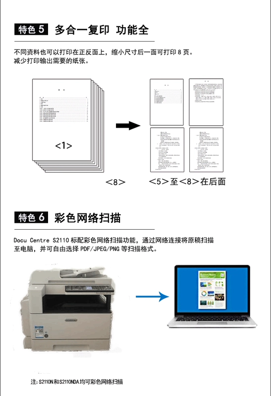 Fuji Xerox S2110n / 2110nda Máy in laser / máy quét màu máy in chính hãng - Máy photocopy đa chức năng