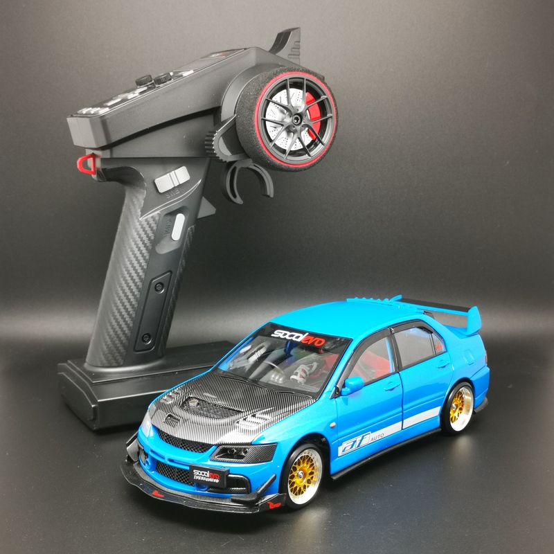 Mini-D1/24Rc Drift Metal Shell Mitsubishi Four-Wheel Drive Electric Metal Version Frame Remote Control Professional Model Racing Car