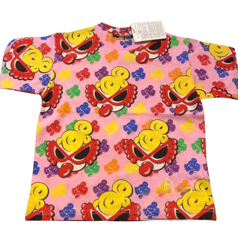 Black Ultra 2020 Summer Tide Card Pacifier Full Print Color Head Pure Cotton Children T-shirt Short Sleeve