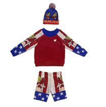 High-end custom black super pacifier star jacquard panel sweater Japanese tide brand childrens set hat