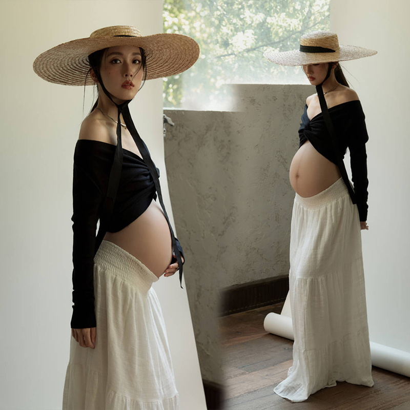 New Style Maternity Photography Clothing for Photo Studios, Fashionable, Sweet, Simple, and Comfortable for Pregnant Moms at Home, Stylish Maternity Photography Outfits