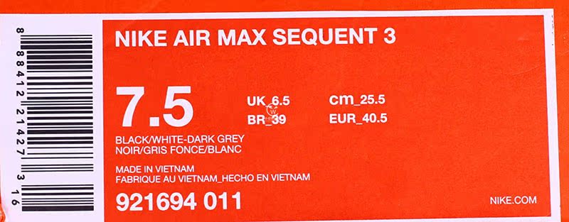Giày chạy bộ đệm hơi Nike / Nike Men 921694-011-101-600-008-100-300 - Giày chạy bộ giày running