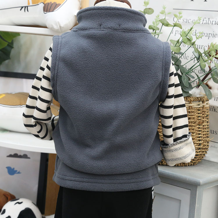 Áo vest bé trai xuân hè 2018 phiên bản Hàn Quốc mới của áo khoác nỉ cho bé mùa thu và mùa đông đội Wang Wang 1-5 tuổi áo gile thu đông bé gái