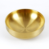 Korean stainless steel double cold noodle bowl Golden cooking bowl stainless steel insulated soup bowl noodle bowl cold noodle bowl 1p