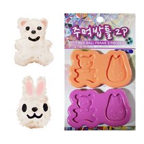 Korean Cartoon Rice Group Mold Little Bear Rabbit Meal Group DIY Mold Kitchen Small Tools Sushi Dining Group Dies 2P