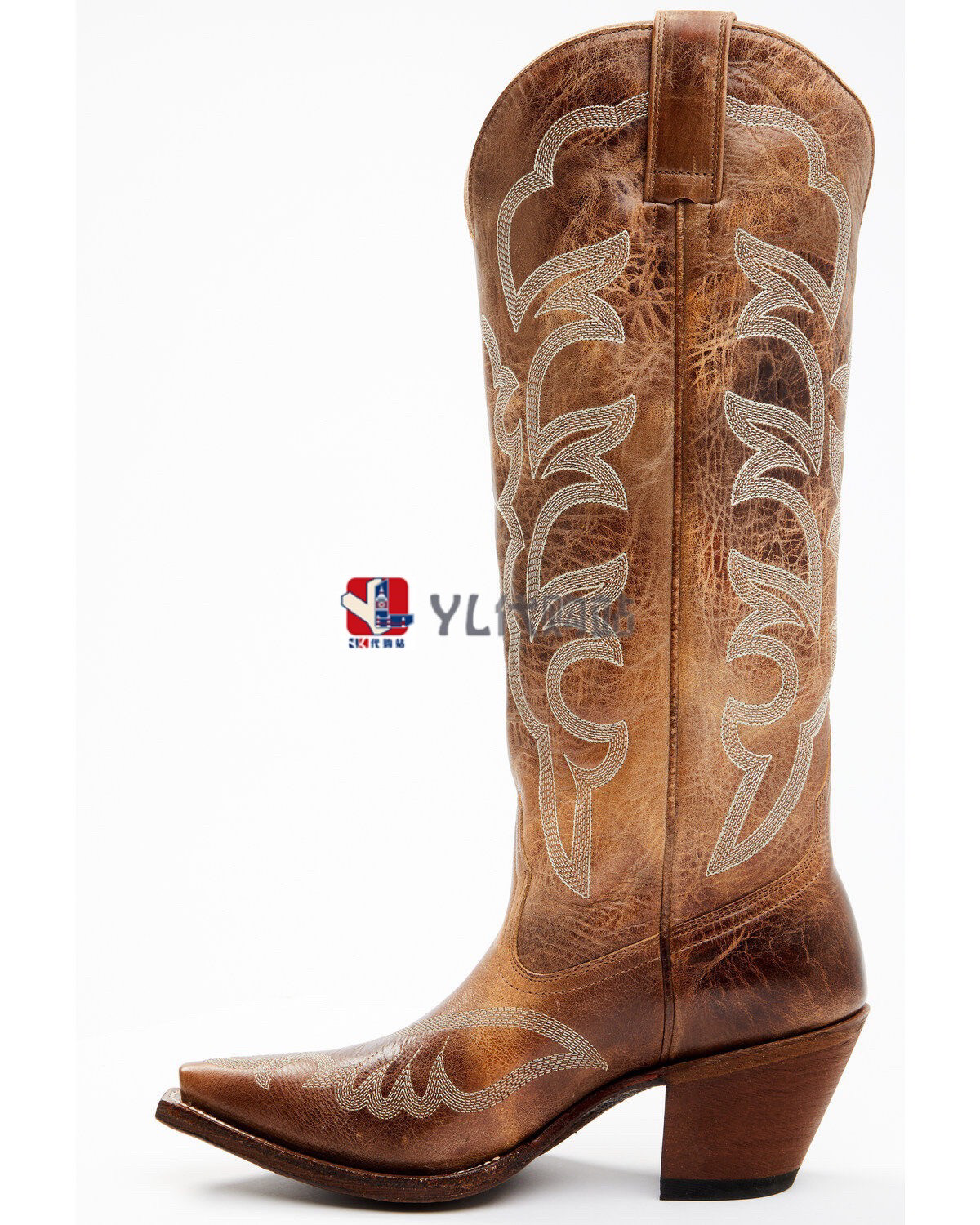Западные Boots 美国直邮代购bella同款shyanne刺绣方尖头高筒真皮靴夏西部牛仔靴 Other