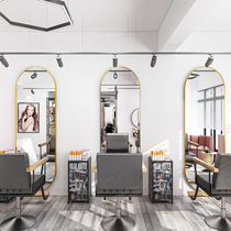 Hairdressing shop special mirror home hair salon Barber shop mirror table full body wall hanging wall sticking Wall self-sticking free hole