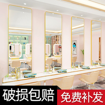 Barber shop special mirror table hairdressing shop hair salon hair cutting mirror wall hanging net red single-sided full-length mirror hanging wall