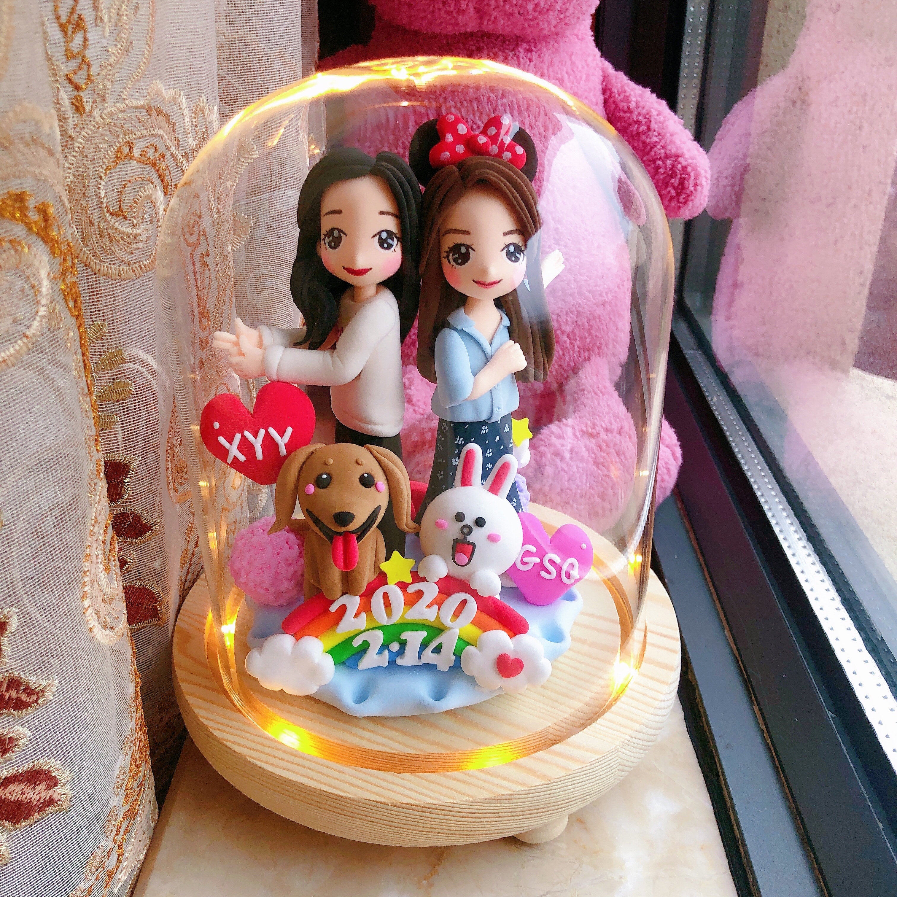Real doll ultra-light earth non-soft pottery to map photos customized customized best friends and friends creative birthday gift card