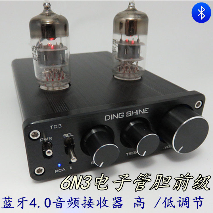 T03 Bile pre-stage 6N3 bile vacuum tube HIFI preamplifier High and low sound Bluetooth audio receiver