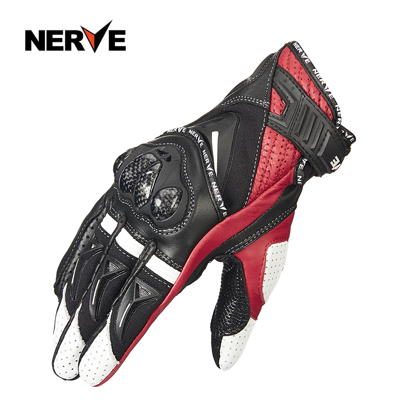 NERVE Carbon Fiber Winter Locomotive Gloves Men And Women's All-finger Locomotive Racing Anti-Fall Cross-country Touch Screen Four Seasons