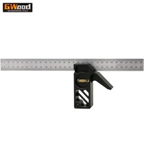 Woodworking aluminum alloy limit ruler 45-degree scribing ruler fine-tuning T-type ruler multifunctional marking ruler scribing woodworking DIY