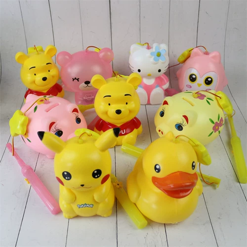 Мультяшный портативный фонарь с музыкой, пластиковая игрушка для детского сада в форме цветка, креативный подарок