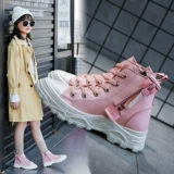 Martens, демисезонные ботинки для мальчиков, флисовые зимние короткие сапоги, 2024 года, в западном стиле