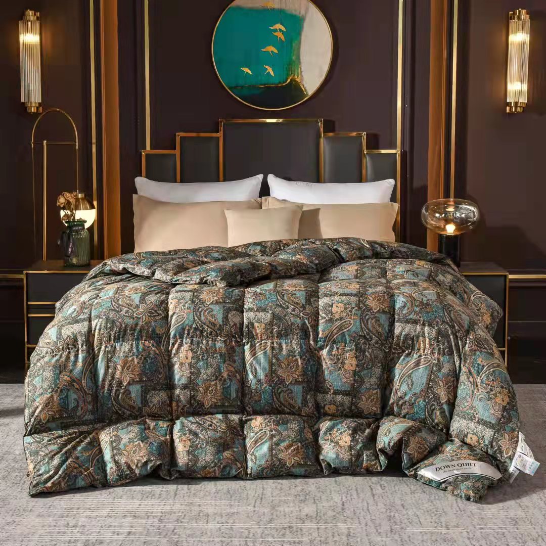 Down quilted by 95 white goose down winter quilt with thickened down quilt by single double spring and autumn quilt down by core special price clear cabin