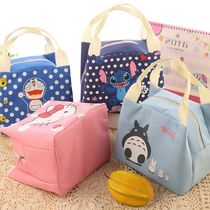 Hand Insulation Bag with rice Lunch Bag Lady Cute Children Aluminum Foil Thickened Warm to work Handmade Canvas Insulation Bag