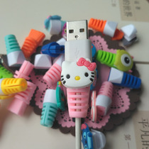 Data line protective sleeve Android Apple OPPO generic coarse charging wire wound anti-breaking protection head fixing buckle