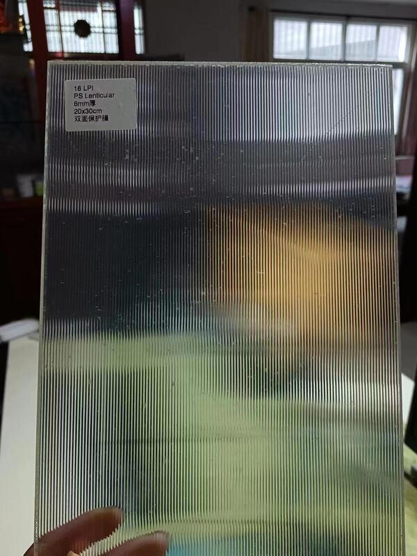16-Line Ps Material 6mm Thick 20X30Cm 3D Lenticular Plate for Stereo Image Animation Design and Printing