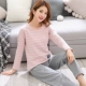 Bộ đồ ngủ mùa thu dành cho nữ bộ đồ cotton mỏng Phiên bản Hàn Quốc của sinh viên tươi dễ thương Bông mùa xuân và mùa thu có thể mặc ngoài dịch vụ tại nhà